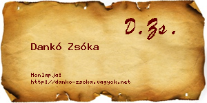 Dankó Zsóka névjegykártya
